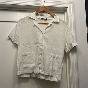 White Nasty Gal Cotton Top